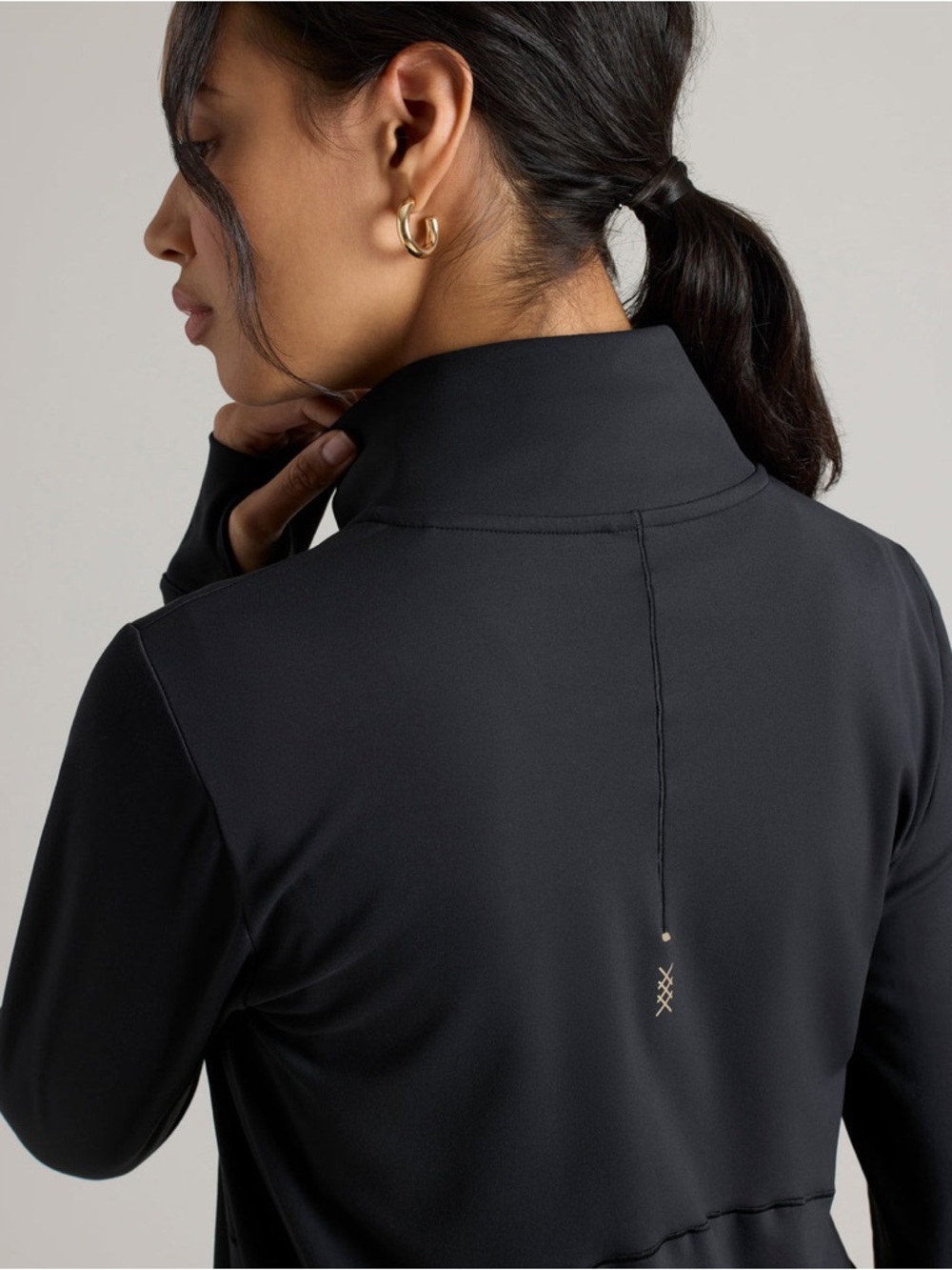 Rhone Course to Court 1/4 Zip, Black XS - Picture 5 of 16